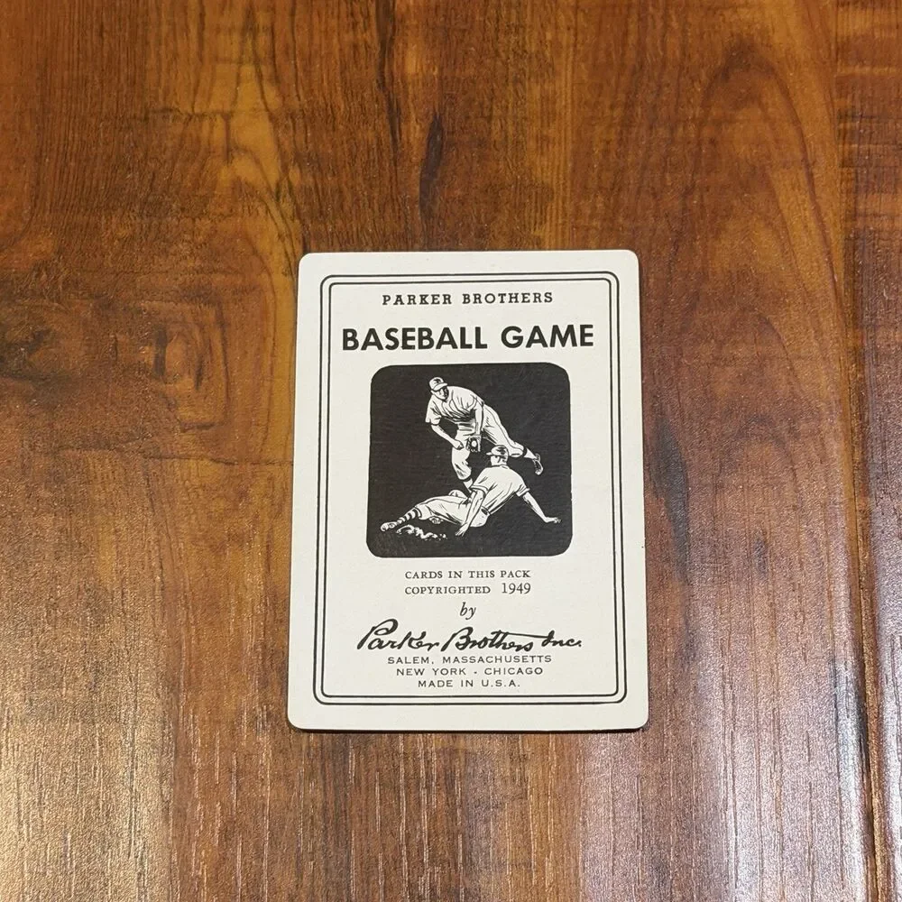 VTG 1949 Parker Brothers Baseball Game Original Rules, Score Sheet Pad & Cards